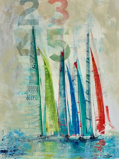 2345 by Gill Storr - Original Painting on Stretched Canvas